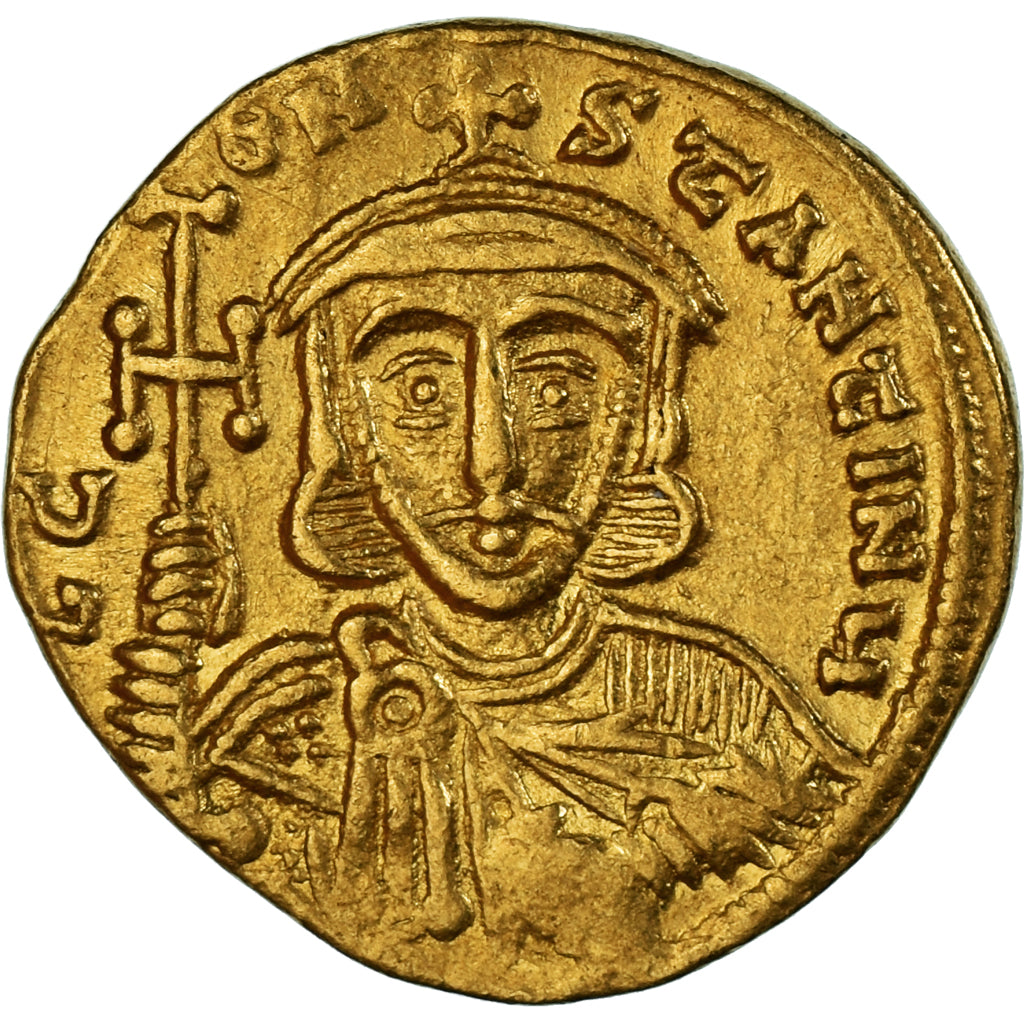 Constantin V, avec Léon III, Solidus, 741-751, Constantinople, Or, TTB+