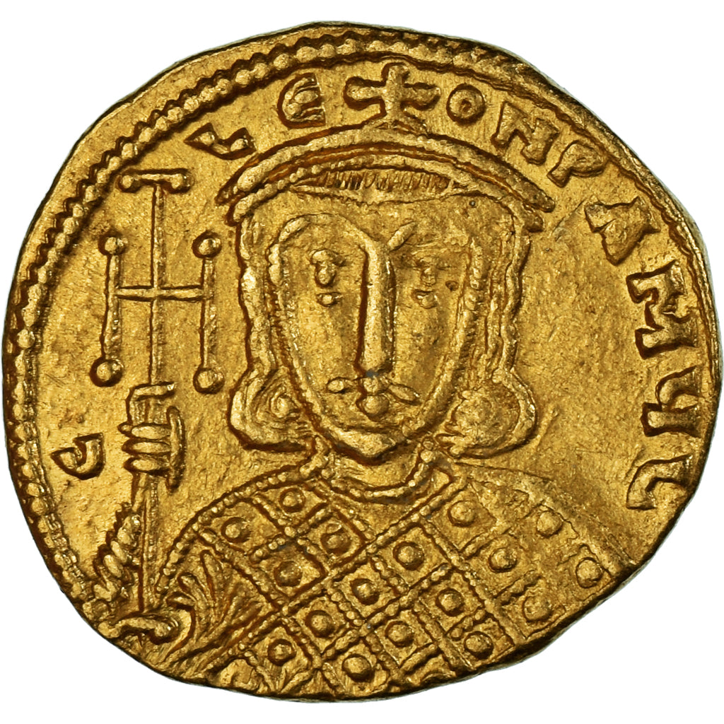 Coin, Constantine V Copronymus, with Leo IV and Leo III, Solidus, 756-764