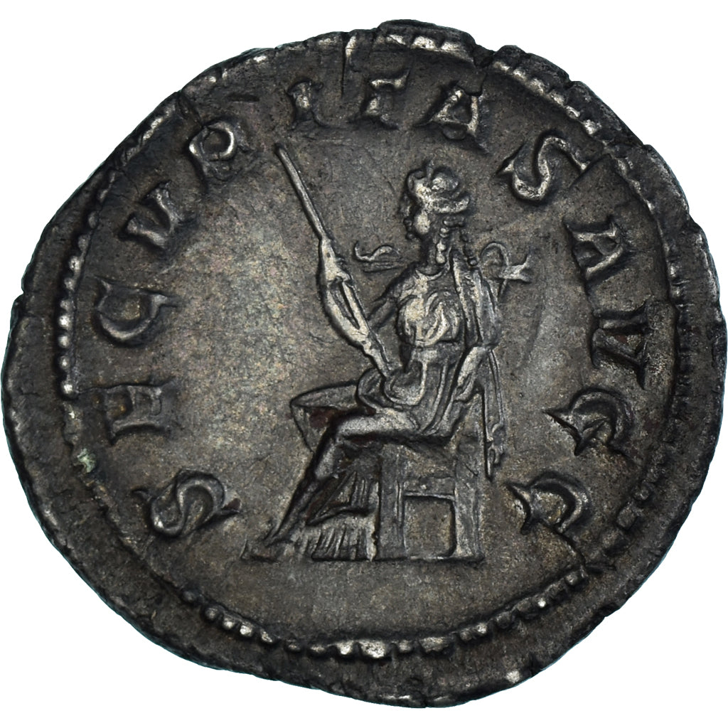 Gordian I, Denarius, 238, Rome, Silver, AU(50-53), RIC:IV-5