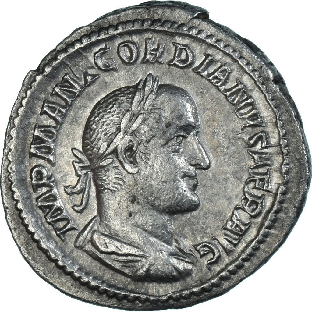 Gordian II, Denarius, 238, Rome, Silver, AU(50-53), RIC:IV-1