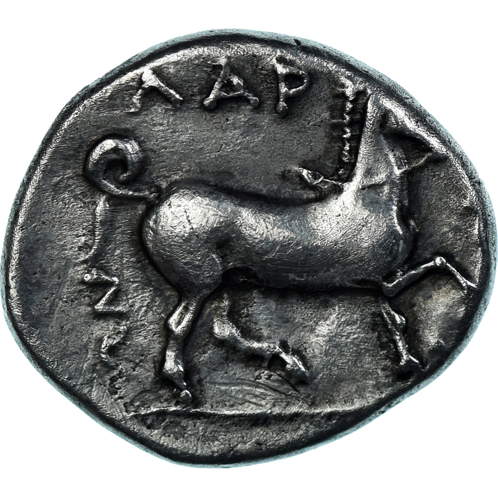 Coin, Thessaly, Drachm, ca. 380-370 BC, Larissa, AU(50-53), Silver, HGC:4-448