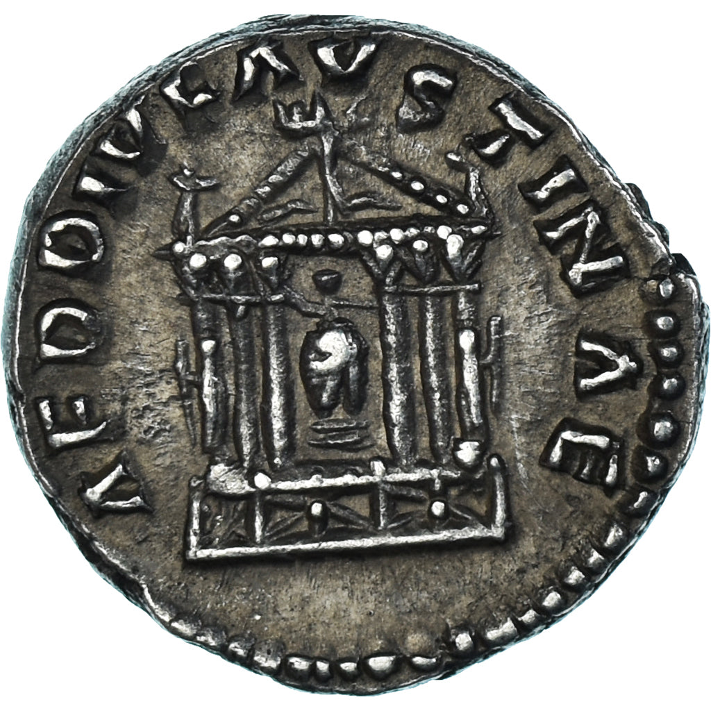 Moeda, Diva Faustina I, Denarius, 141, Rome, AU(55-58), Prata, RIC:III-343
