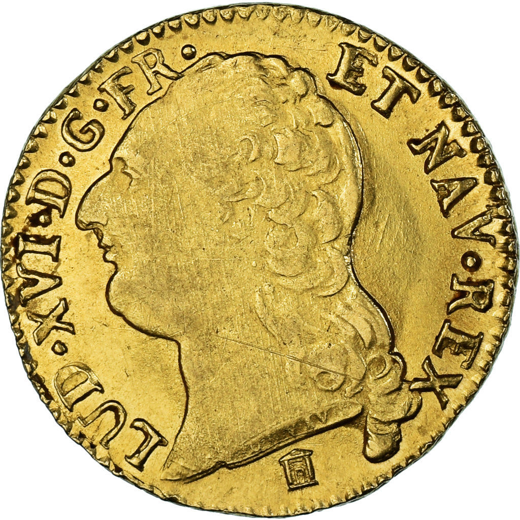France, Louis XVI, Louis d'or à la tête nue, 1786, Bordeaux, Gold, EF(40-45)