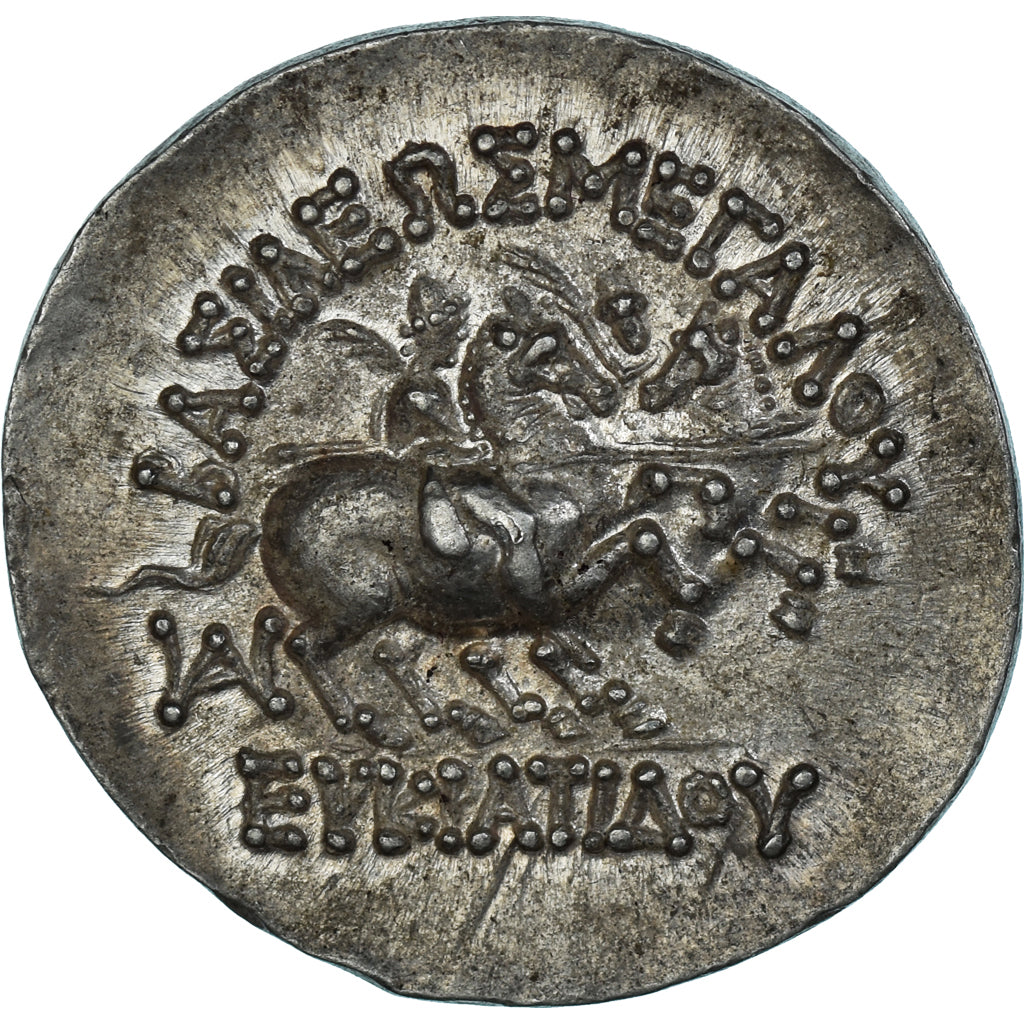 Koninkrijk Bactriane, Eukratides I, Tetradrachm, ca. 170-145 BC, Zilver, PR