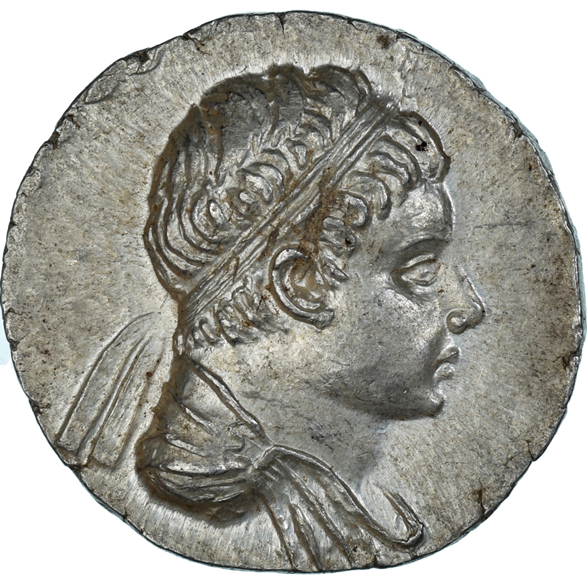 Królestwo Baktriańskie, Demetrios II, Tetradrachm, ca. 150-145 BC, Srebro