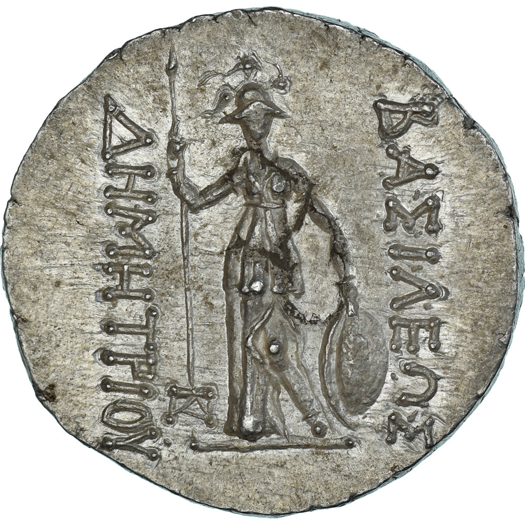 Królestwo Baktriańskie, Demetrios II, Tetradrachm, ca. 150-145 BC, Srebro