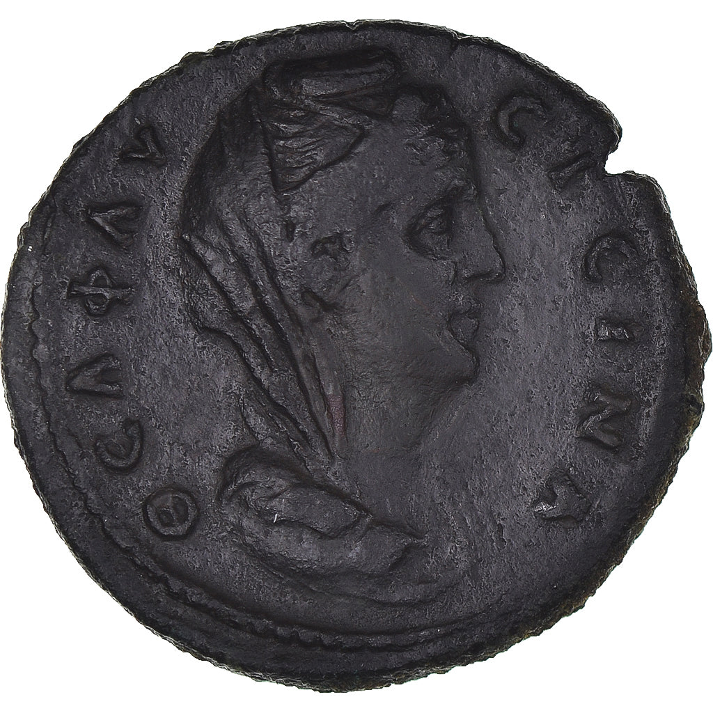 Koinon of Cyprus, Diva Faustina Senior, with Galerius Antoninus, As, 140-141