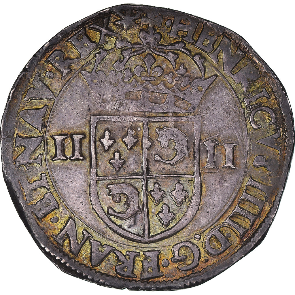 Monnaie, France, Henri IV, 1/4 écu du Dauphiné, 1605, Grenoble, SUP, Argent