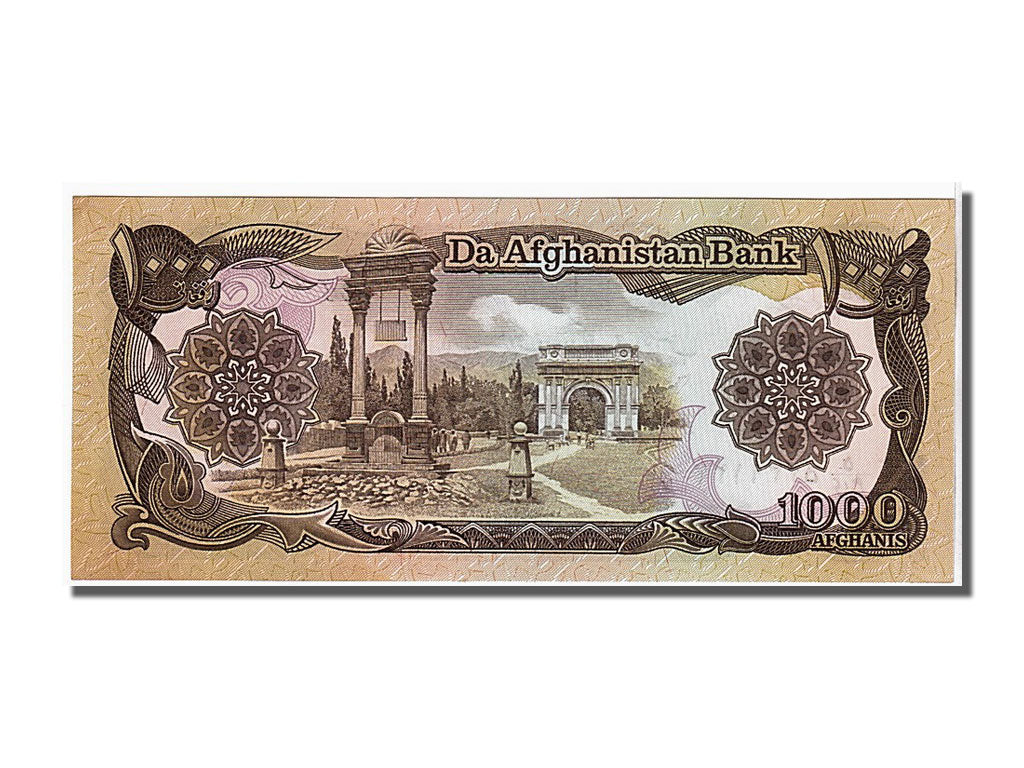 Geldschein, Afghanistan, 1000 Afghanis, 1991, UNZ