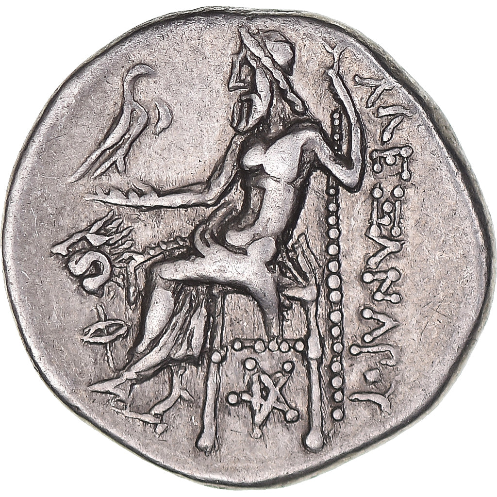 Coin, Thrace, Lysimachos, Drachm, ca. 301-297 BC, Kolophon, AU(50-53), Silver