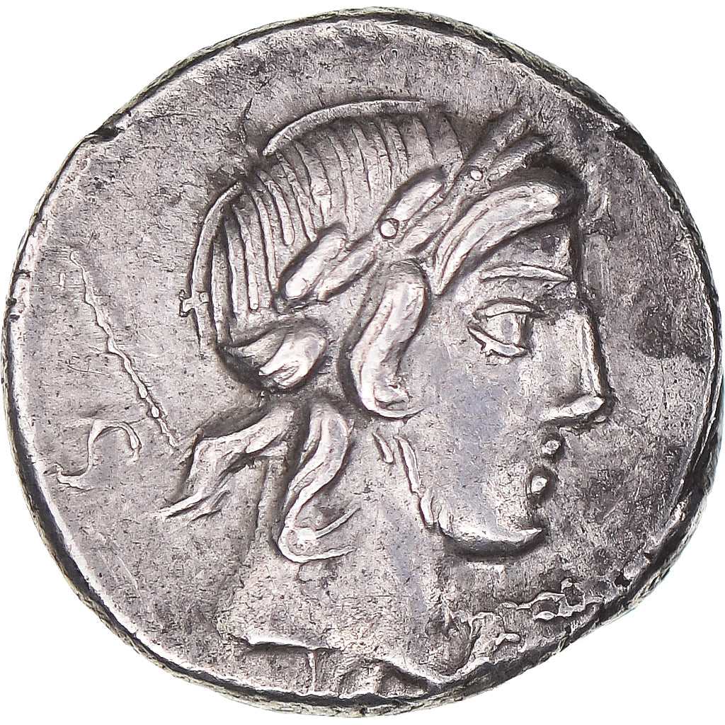 Crepusia, Denarius, 82 BC, Rome, Silver, AU(50-53), Crawford:361/1