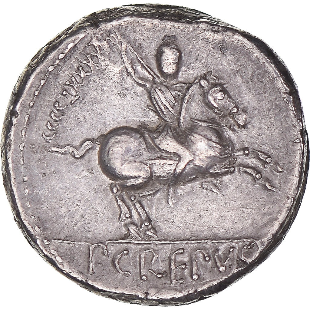 Crepusia, Denarius, 82 BC, Rome, Silver, AU(50-53), Crawford:361/1