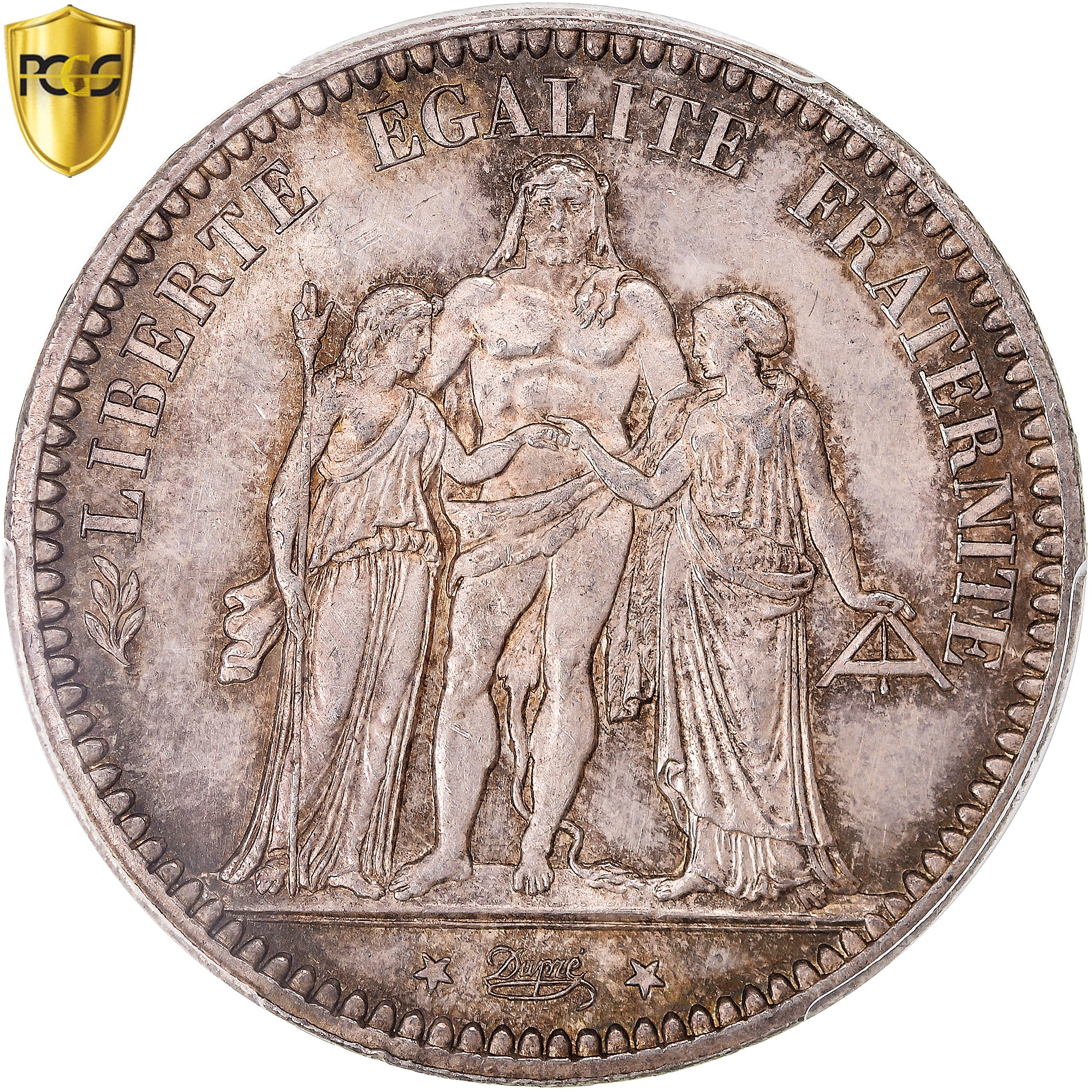 Frankrijk, 5 Francs, 1871, Paris, Abeille, Zilver, PCGS, MS64, Gadoury:745