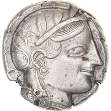 Coin, Attica, Tetradrachm, ca. 460-454 BC, Athens, AU(50-53), Silver, HGC:4-1596