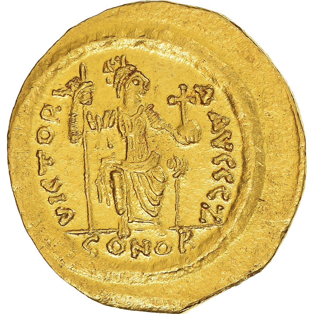 Justin II, Solidus, 565-578, Constantinople, Or, SUP, Sear:345