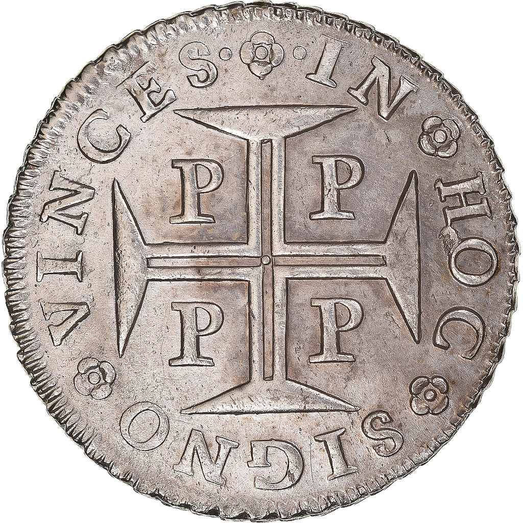 Portugal, Pedro II, 400 Reis, 1690, Porto, Srebro, AU(55-58), KM:154.1