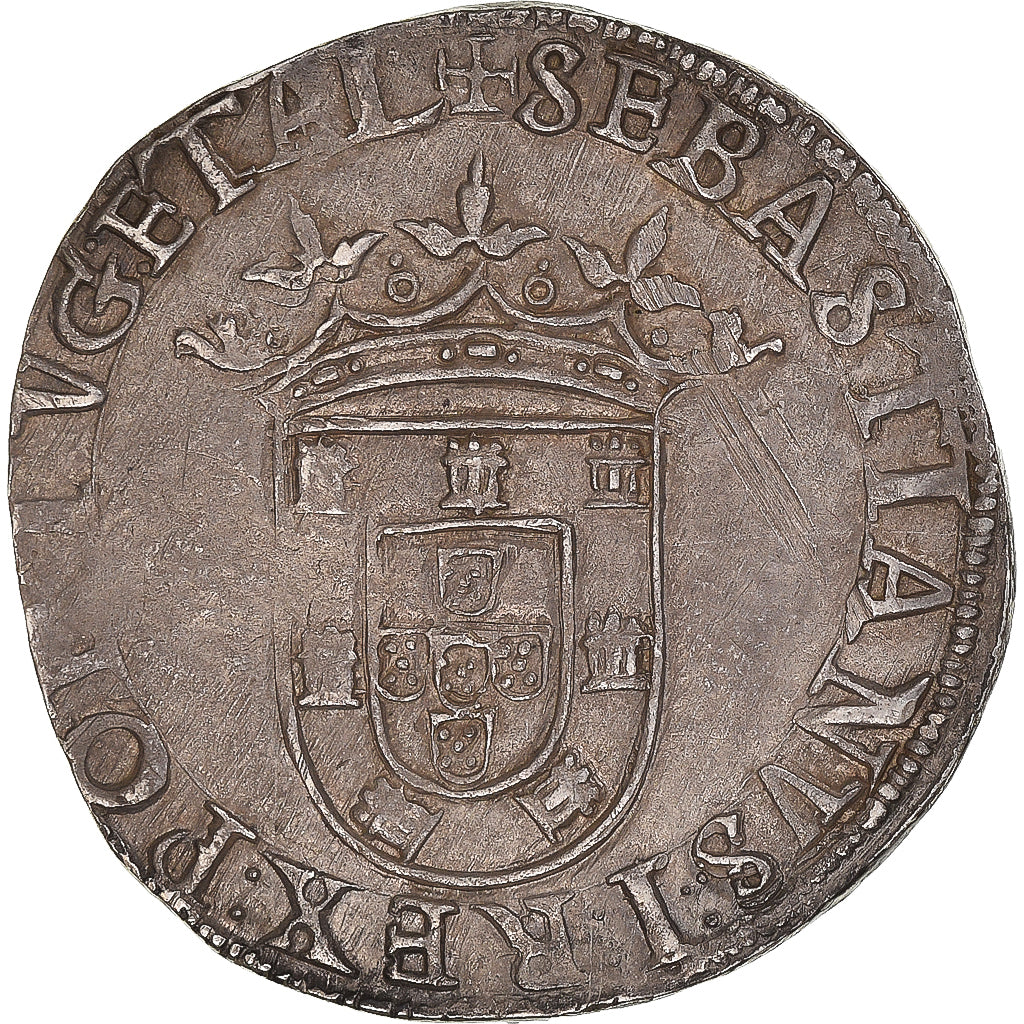 Moeda, Portugal, Sebastian I, Tostao, Lisbon, AU(50-53), Prata