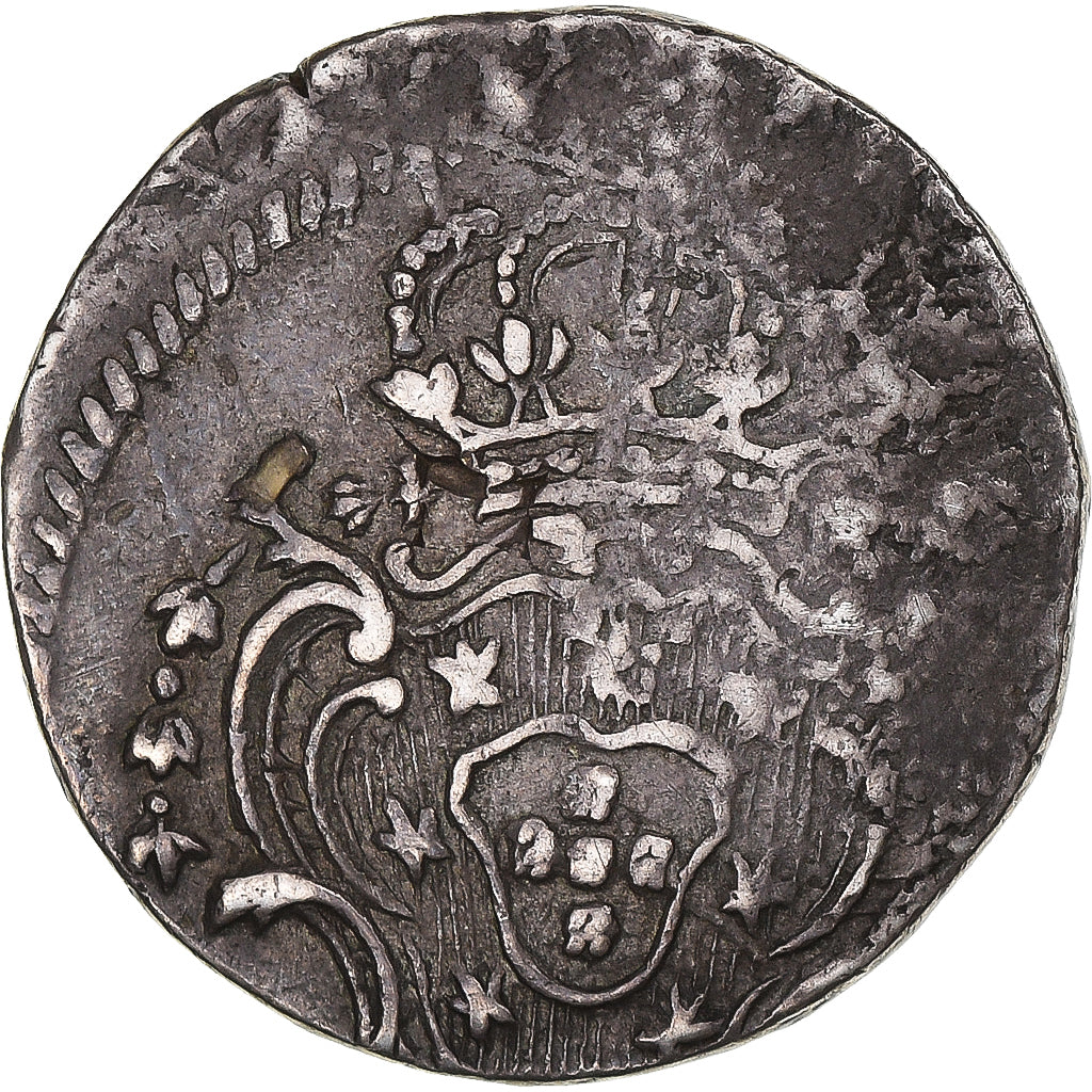 Inde portugaise, Diu, Maria I, Rupia, 1806, Diu, Argent, TB+, KM:205