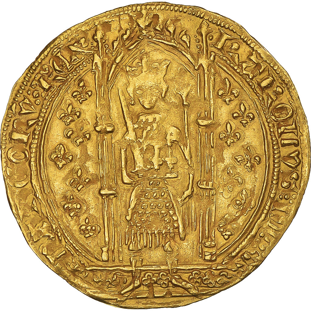 Monnaie, France, Charles V, Franc à pied, TTB+, Or, Duplessy:360