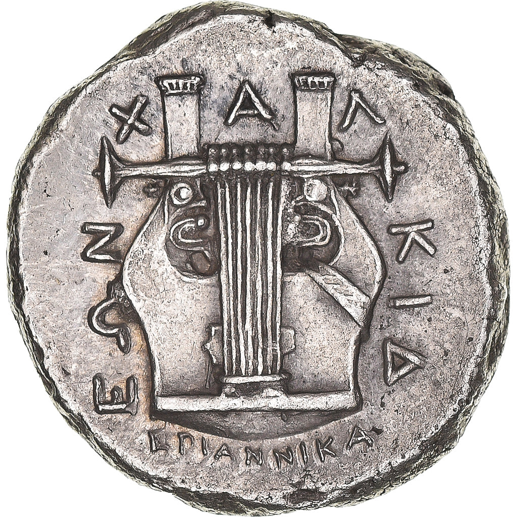 Chalkidian League, Tetradrachm, c. 351 BC, Olynthos, Silver, NGC, Ch AU 5/5-2/5