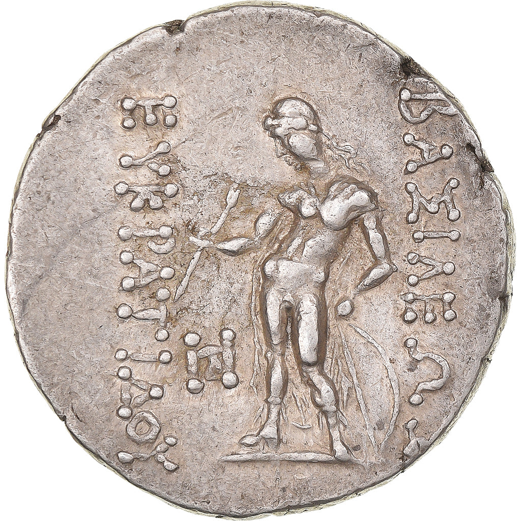 Royaume de Bactriane, Eucratide II, Tétradrachme, ca. 145-140 BC, Argent, TTB