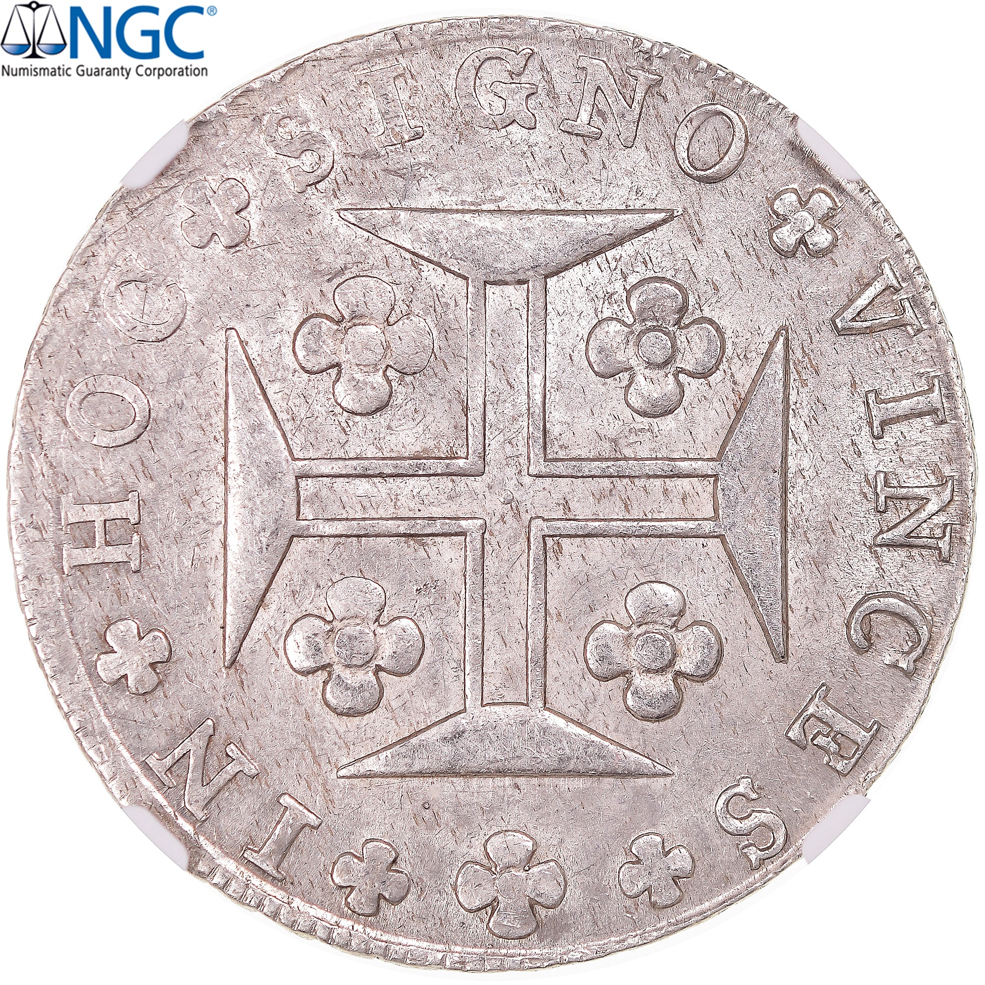 Portugal, João VI, Cruzado novo, 1816, Lisbon, Srebro, NGC, MS63, KM:331