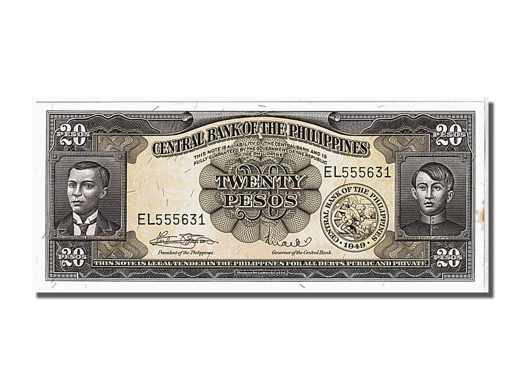 Banknote, Philippines, 20 Pesos, 1949, AU(55-58)