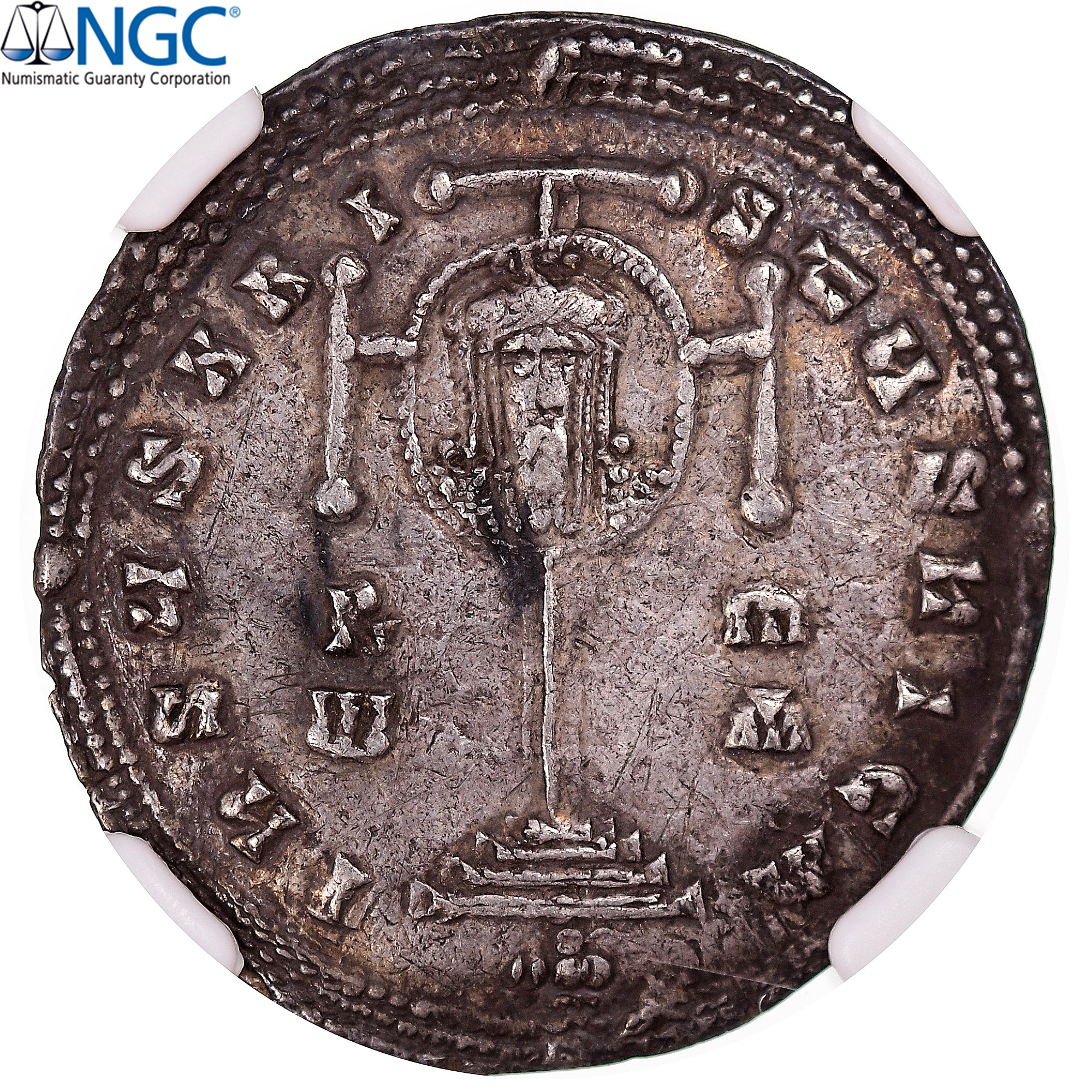 Constantine VII with Romanus I, Miliaresion, ca. 924-944, Constantinople