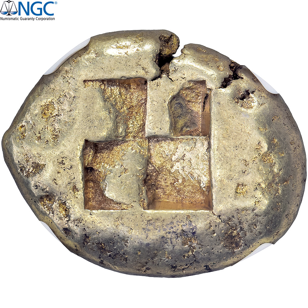 Mísia, Stater, ca. 550-450 BC, Cyzicus, Eletro, NGC, Ch VF 3/5-4/5
