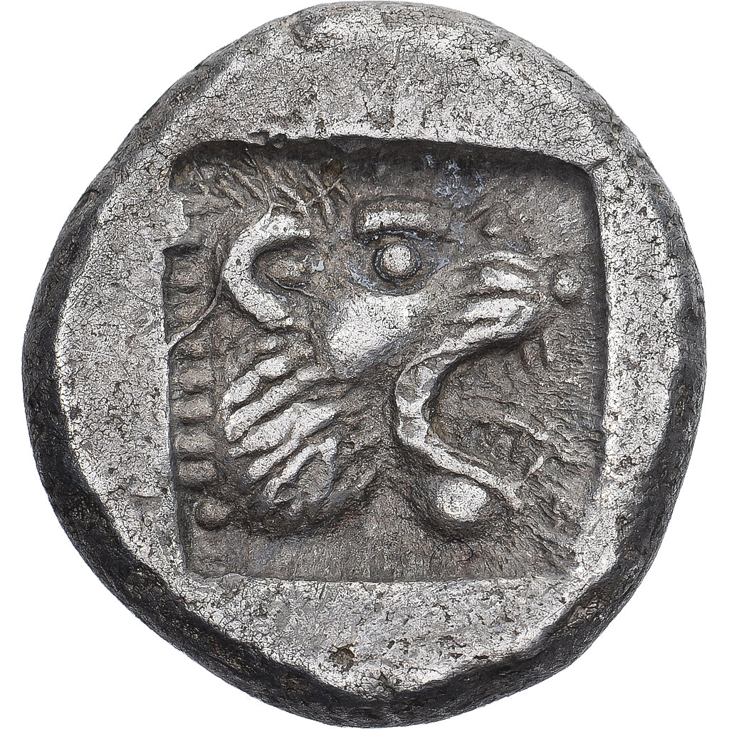 Troas, Drachm, ca. 500-480 BC, Assos, Silver, AU(50-53)
