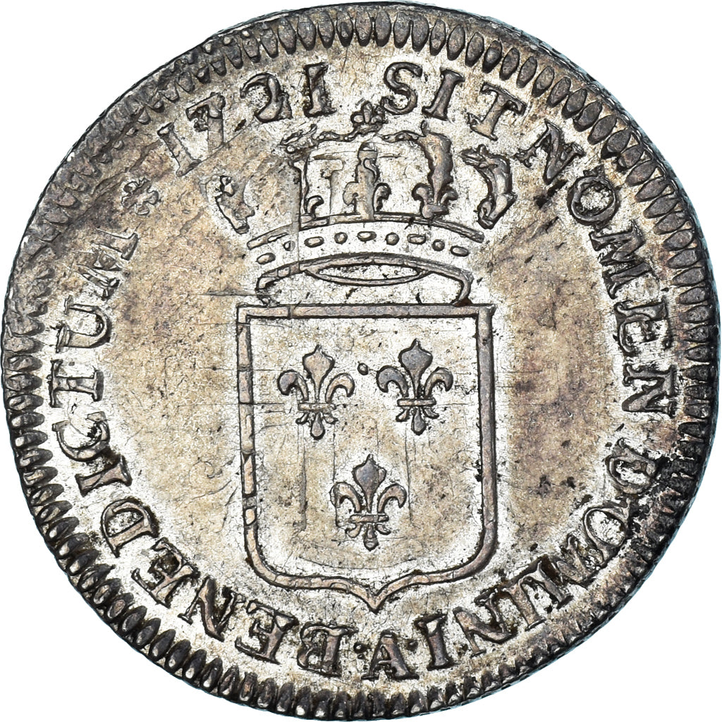 Moneta, Francia, Louis XV, 1/3 écu de France, 1721, Paris, SPL-, Argento