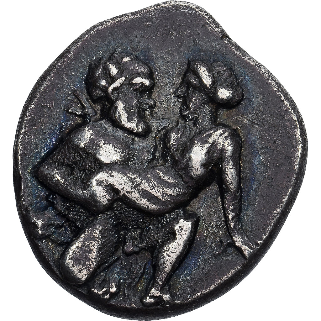 Moeda, Islands off Thrace, Drachm, ca. 412-404 BC, Thasos, AU(50-53), Prata