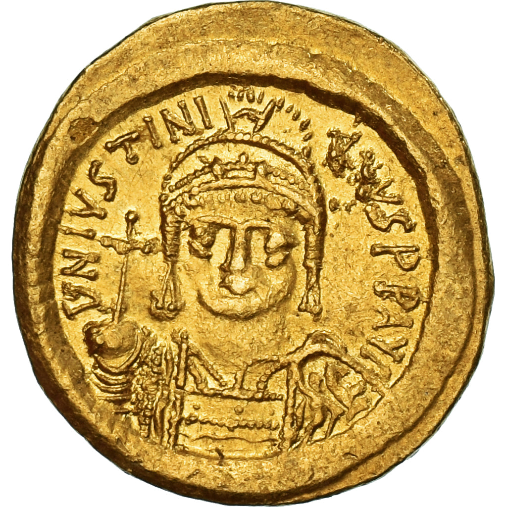Justinian I, Solidus, 527-565, Constantinople, Gold, NGC, AU 5/5-2/5, Sear:140