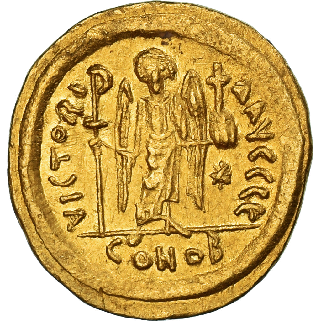 Justinian I, Solidus, 527-565, Constantinople, Gold, NGC, AU 5/5-2/5, Sear:140