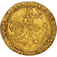 Moeda, França, Jean II le Bon, Franc à cheval, 1350-1364, VF(30-35), Dourado