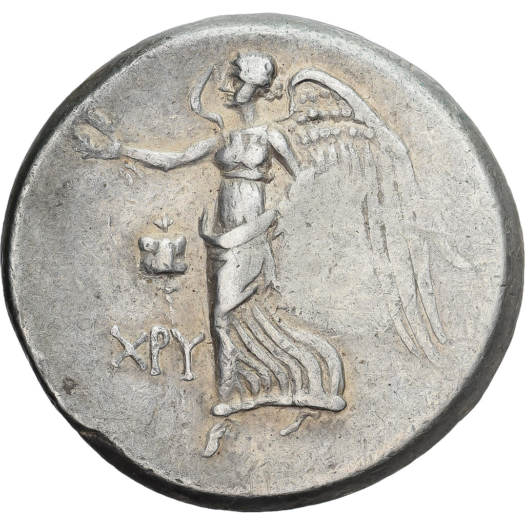 Monnaie, Pamphylie, Tétradrachme, ca. 205-100 BC, Side, Contremarque, TTB