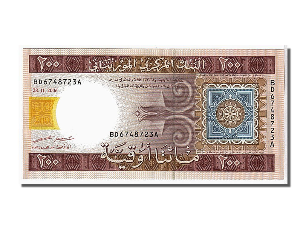Billet, Mauritanie, 200 Ouguiya, 2006, 2006-11-28, NEUF