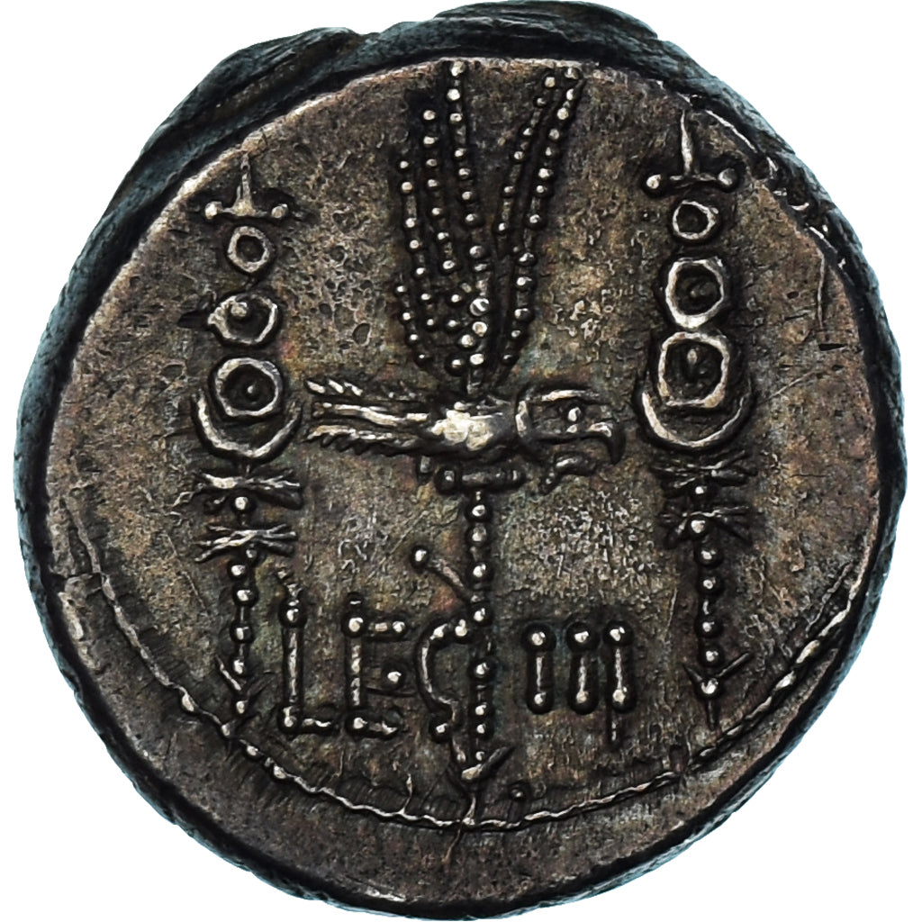 Marc Antoine, Denier Légionnaire, 32-31 BC, Grèce, Legio III Gallica, Argent