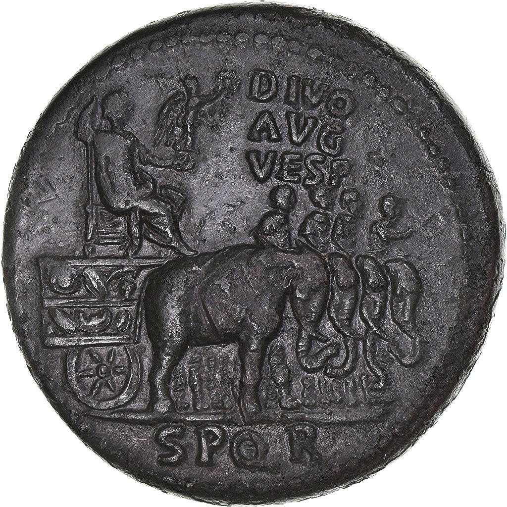 Titus, Divus Vespasianus, Sestertius, 80-81, Rome, Bronze, EF(40-45)