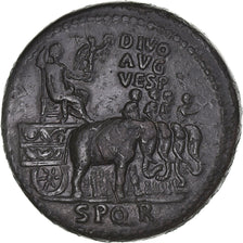 Titus, Divus Vespasianus, Sestertius, 80-81, Rome, Bronze, EF(40-45)