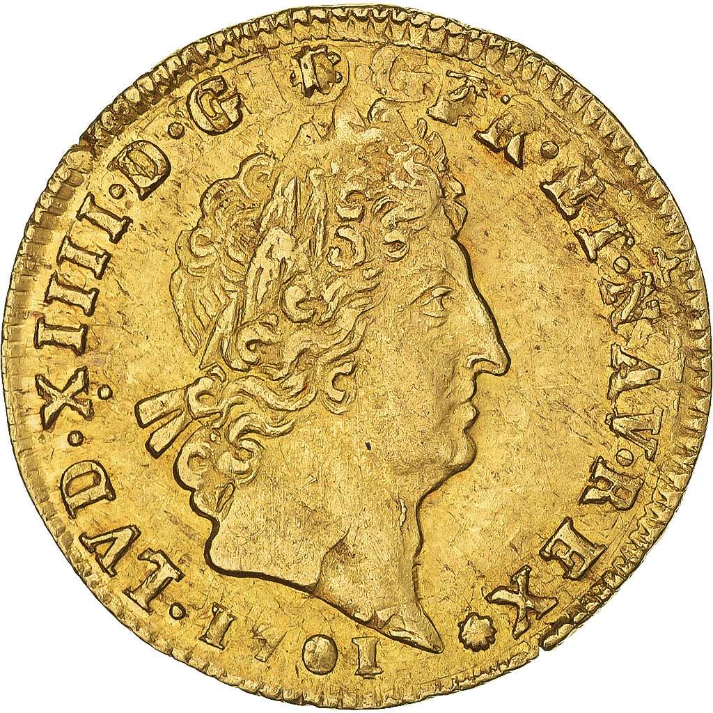 Coin, France, Louis XIV, louis d'or aux 8 L et aux insignes, 1701, Lille