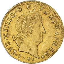 Coin, France, Louis XIV, louis d'or aux 8 L et aux insignes, 1701, Lille