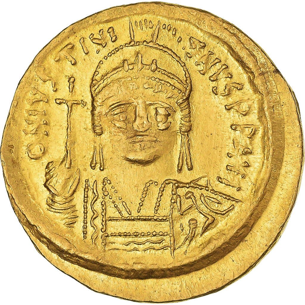 Justinian I, Solidus, 527-565, Constantinople, Złoto, AU(50-53), Sear:140