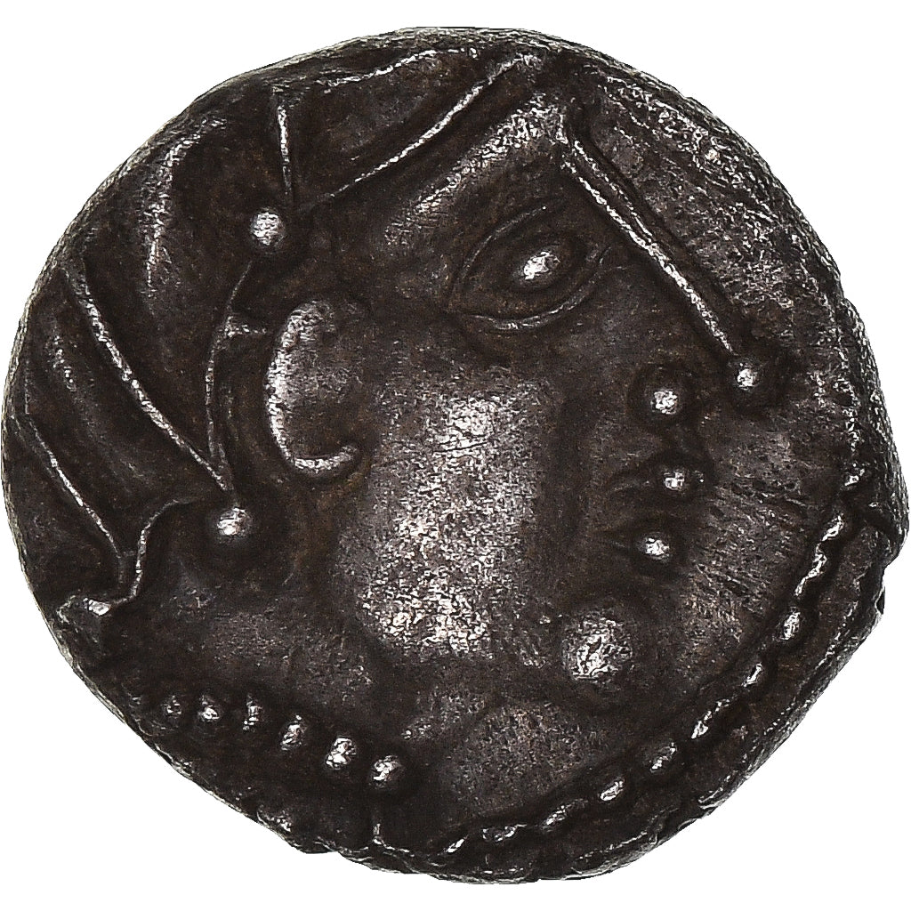 Moneta, Lemovici, Drachme au cheval et tête, 80-60 BC, Limoges, SPL-, Argento
