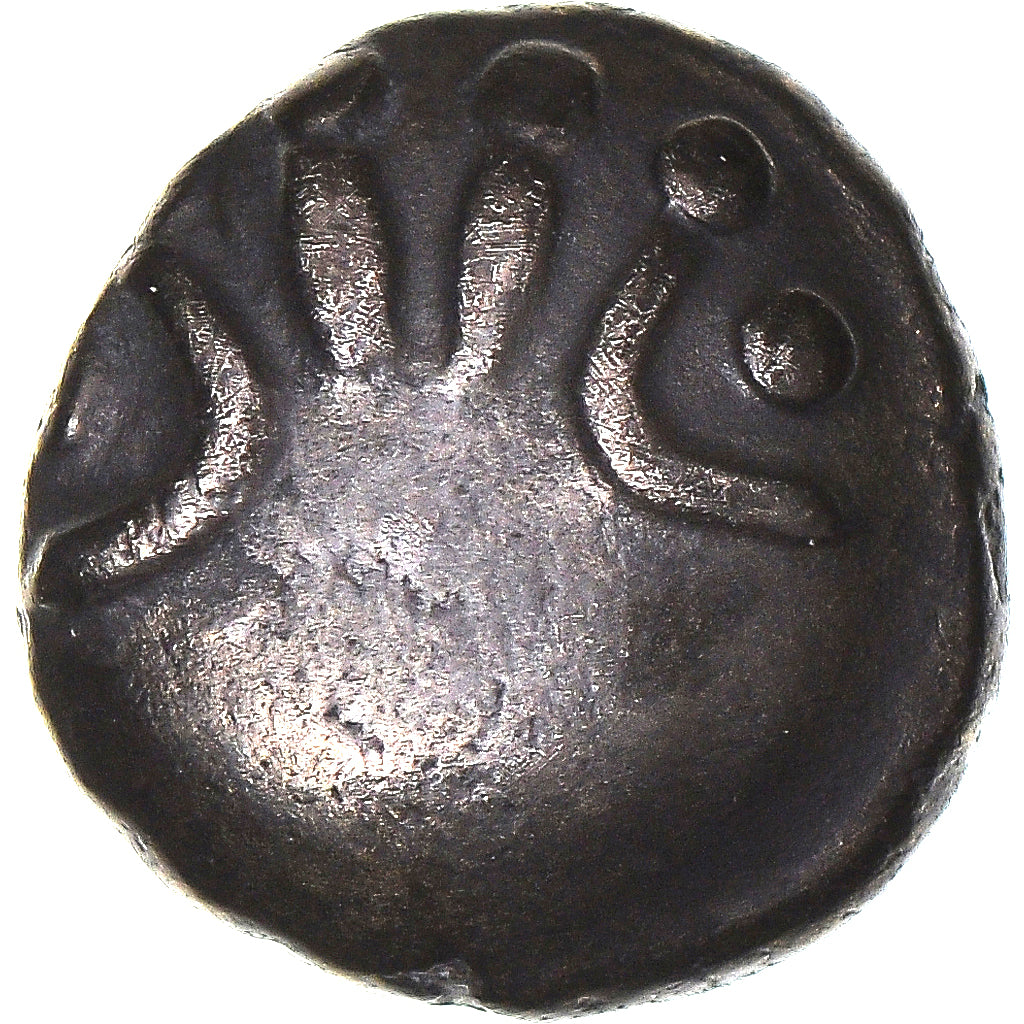 Coin, Remi, 1/4 statère aux segments, 60-50 BC, Reims, AU(50-53), Electrum