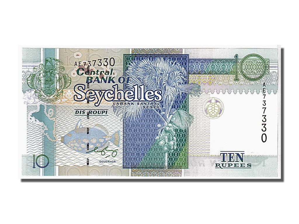 Banknote, Seychelles, 10 Rupees, 1998, KM:36b, UNC(65-70)