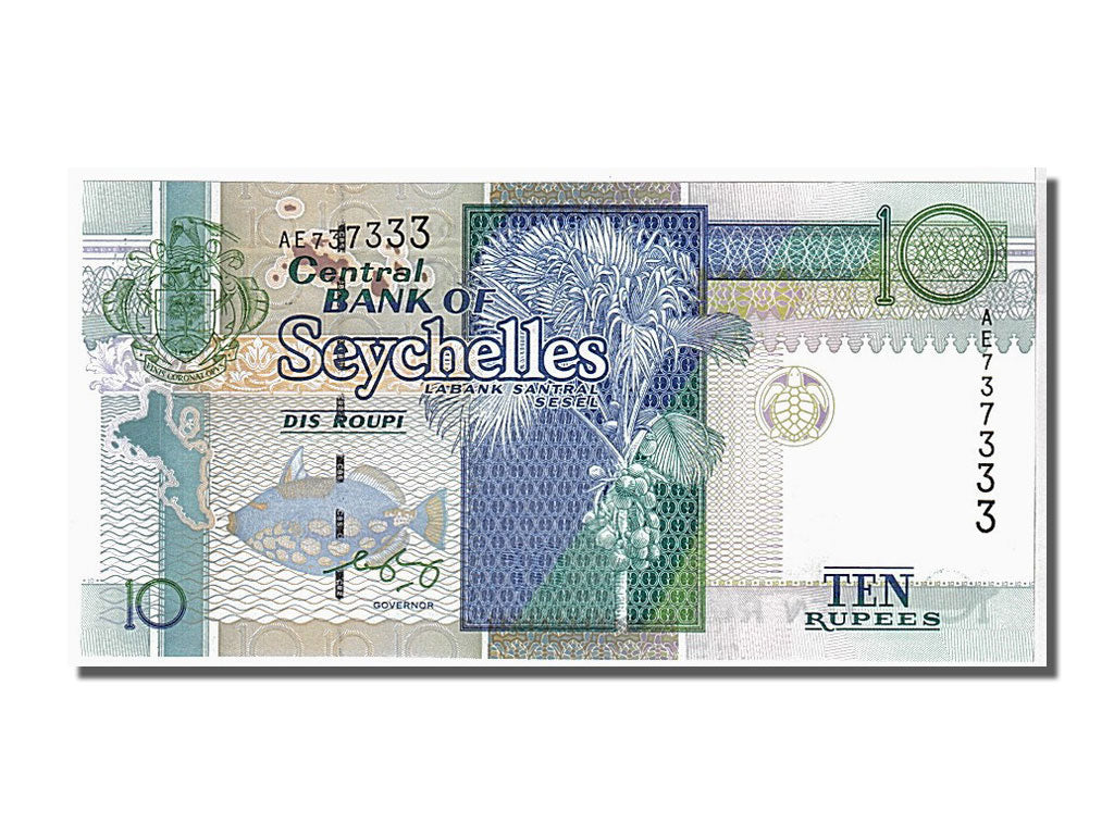 Billet, Seychelles, 10 Rupees, 1998, NEUF