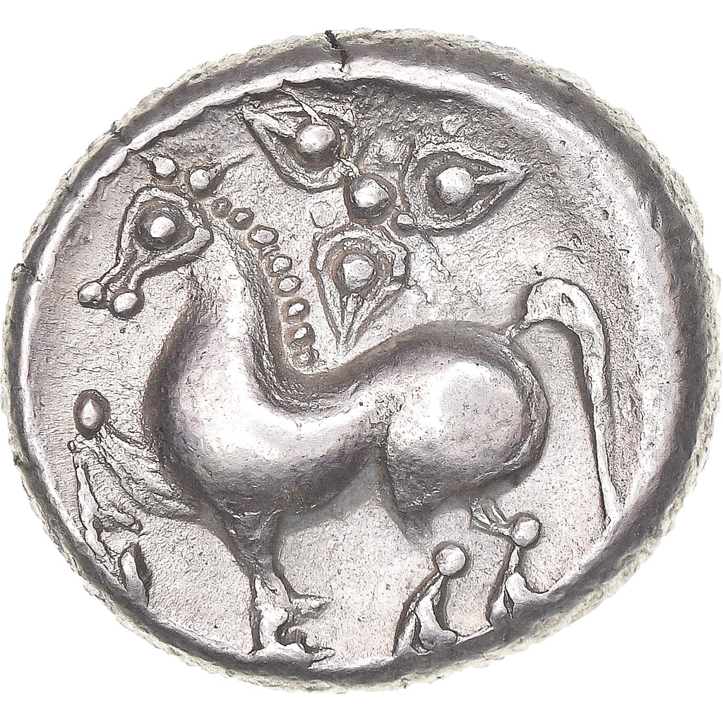 Coin, Danubian Celts, Tetradrachm, 2nd century BC, AU(50-53), Silver