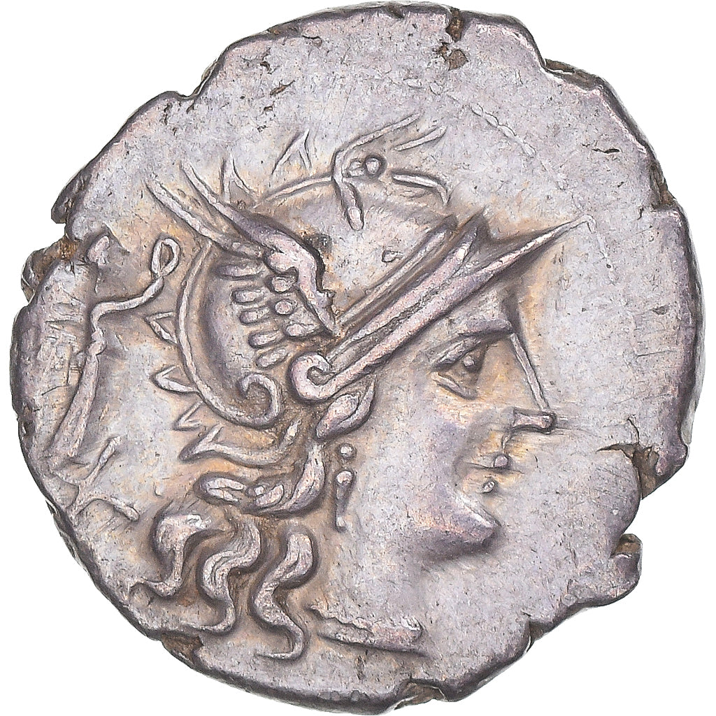 Terentia, Denarius, 147 BC, Rome, Silver, AU(50-53), Crawford:217/1