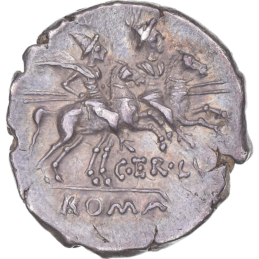 Terentia, Denarius, 147 BC, Rome, Silver, AU(50-53), Crawford:217/1